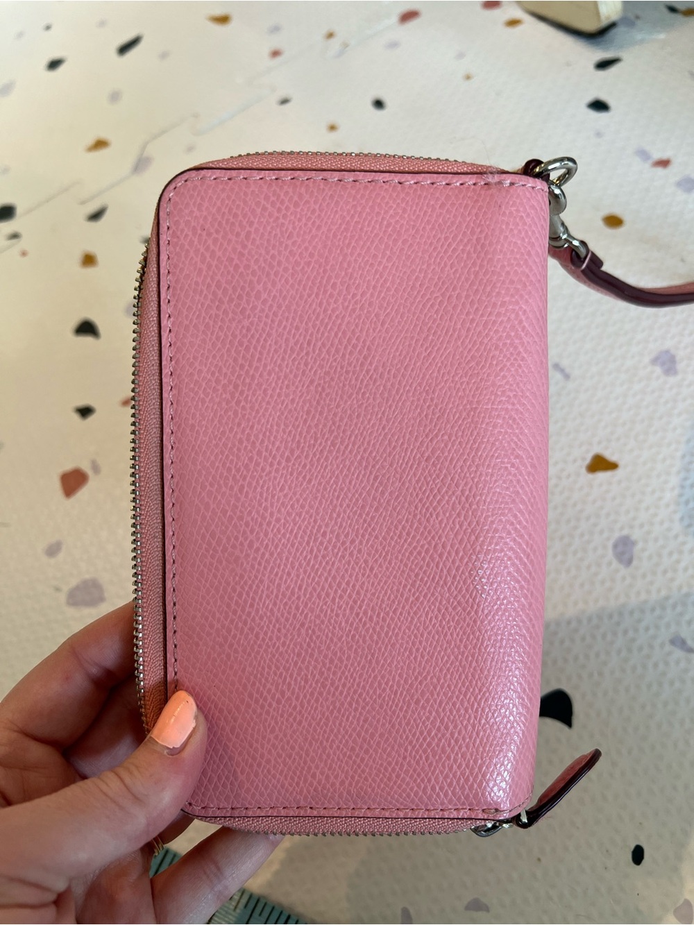 Coach Pink Leather Zip Wristlet Wallet - Picture 4 of 14